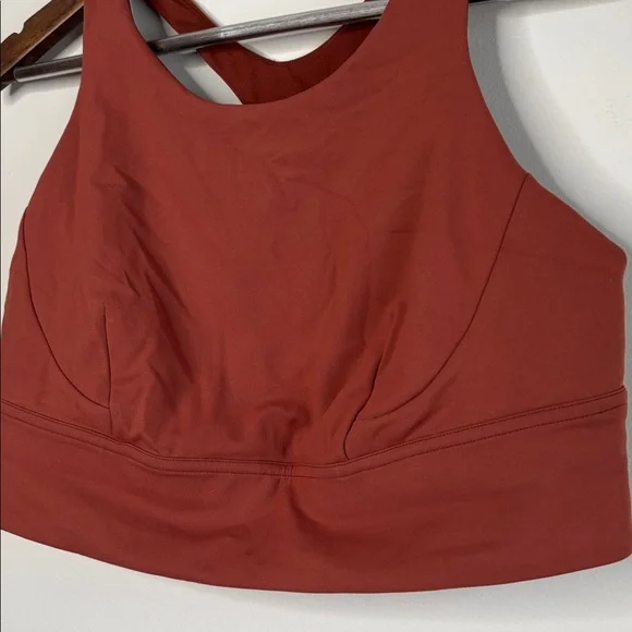 Lululemon Wunder Train Long Line Bra Dark Terracotta Size 14 - Picture 3 of 6